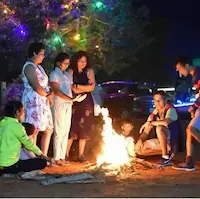Bonfire ambience at Pawna Campex