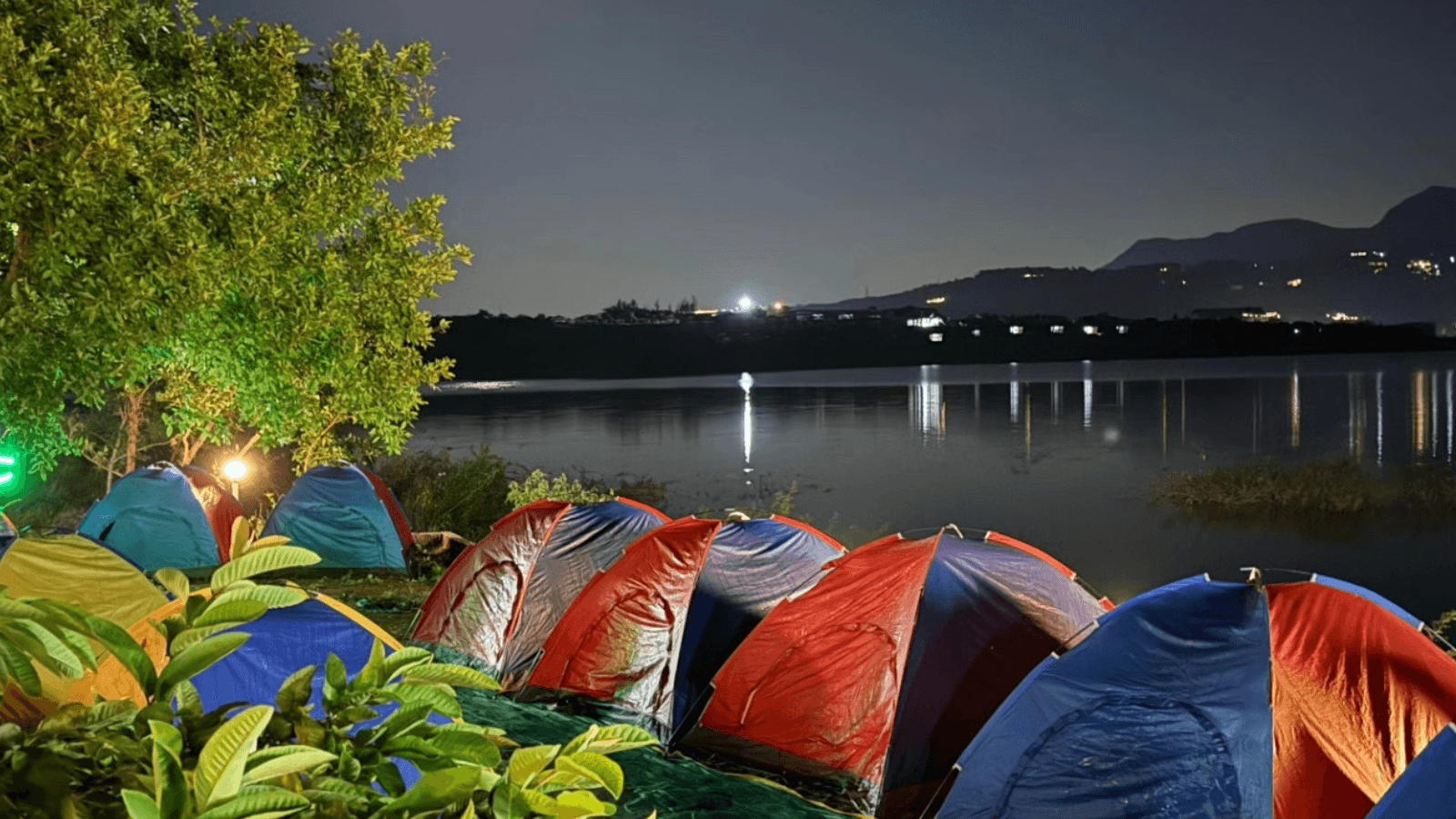 Tent camping at Pawna Lake